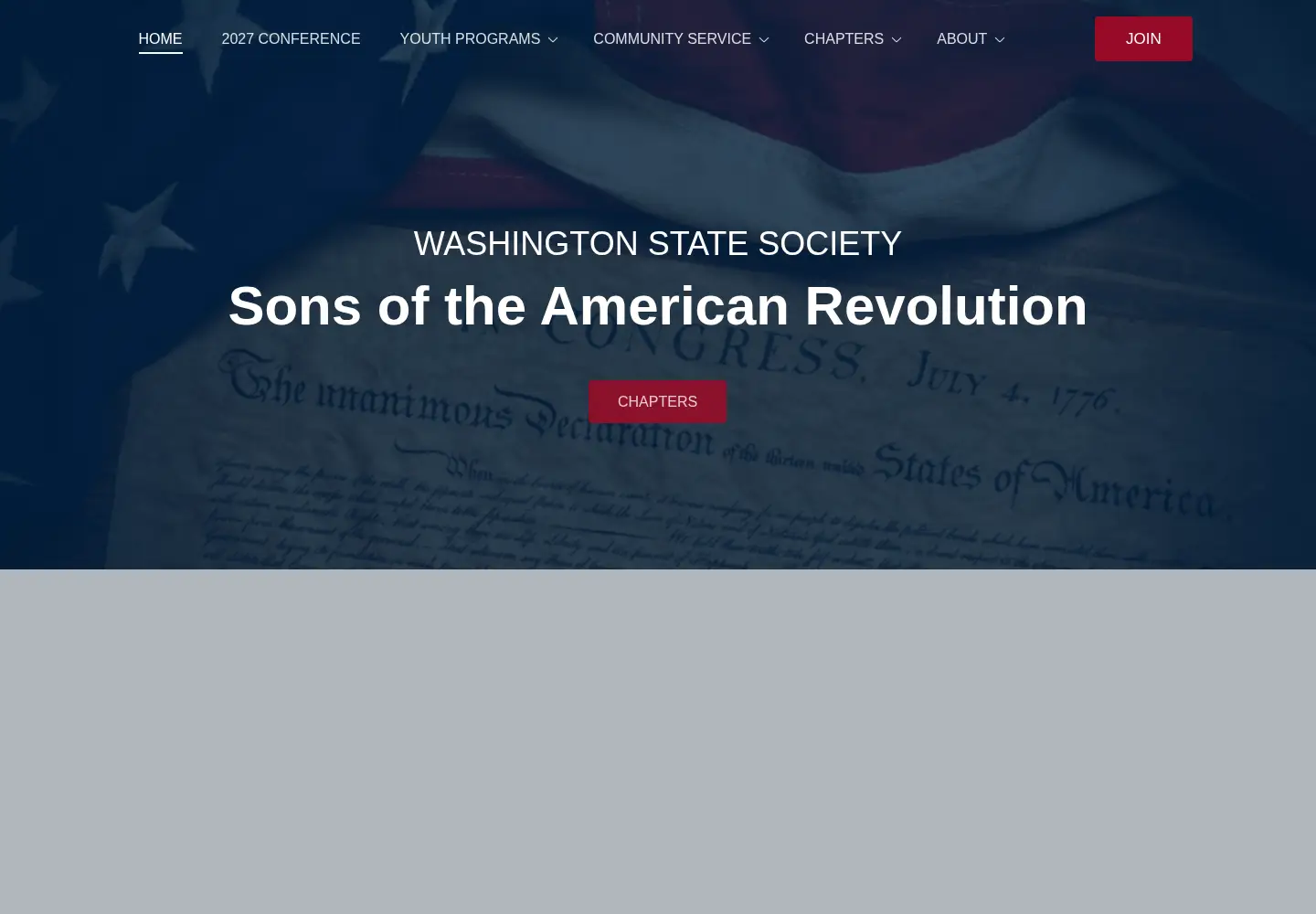 Captured homepage of washingtonsar.org in the current scan