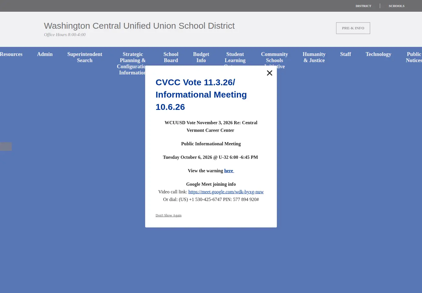 Screenshot of wcuusd.org