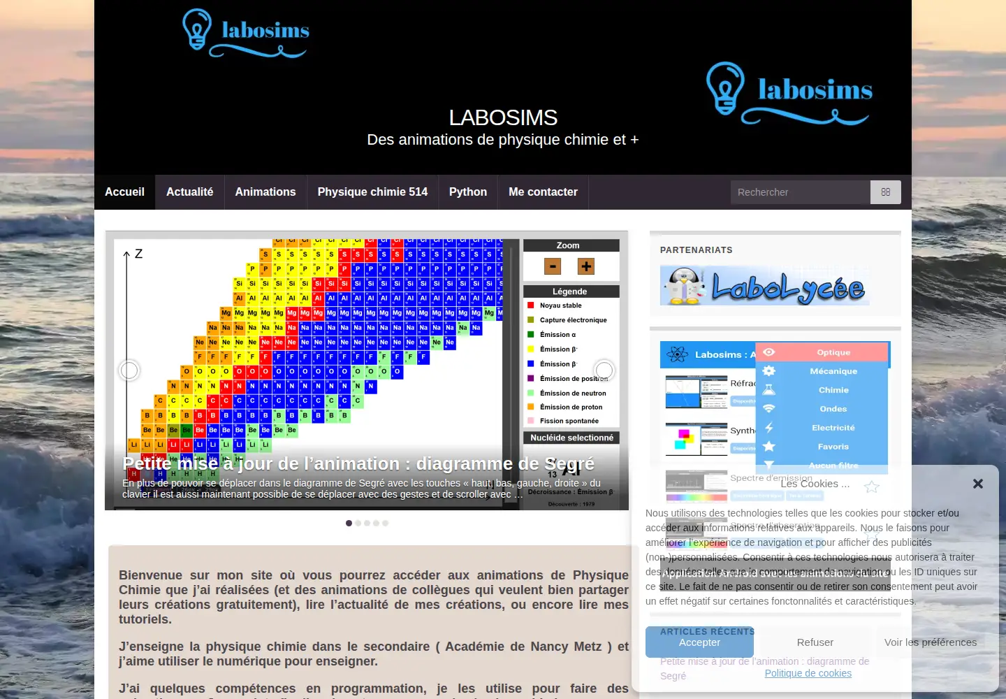 Screenshot of web-labosims.org
