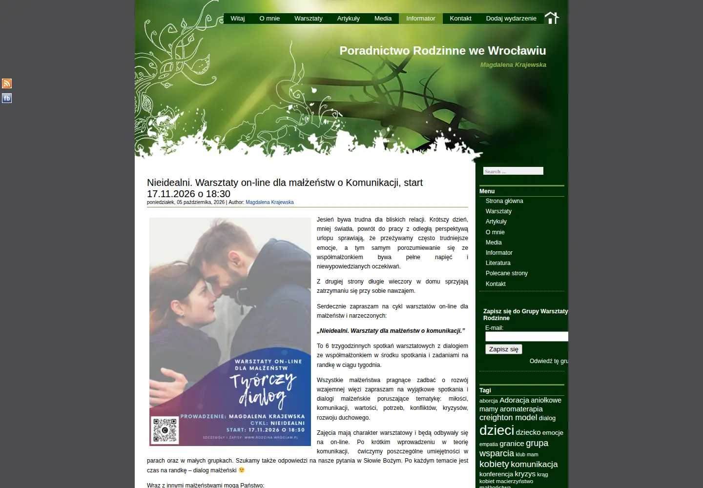 Captured homepage of rodzina.wroclaw.pl in the current scan