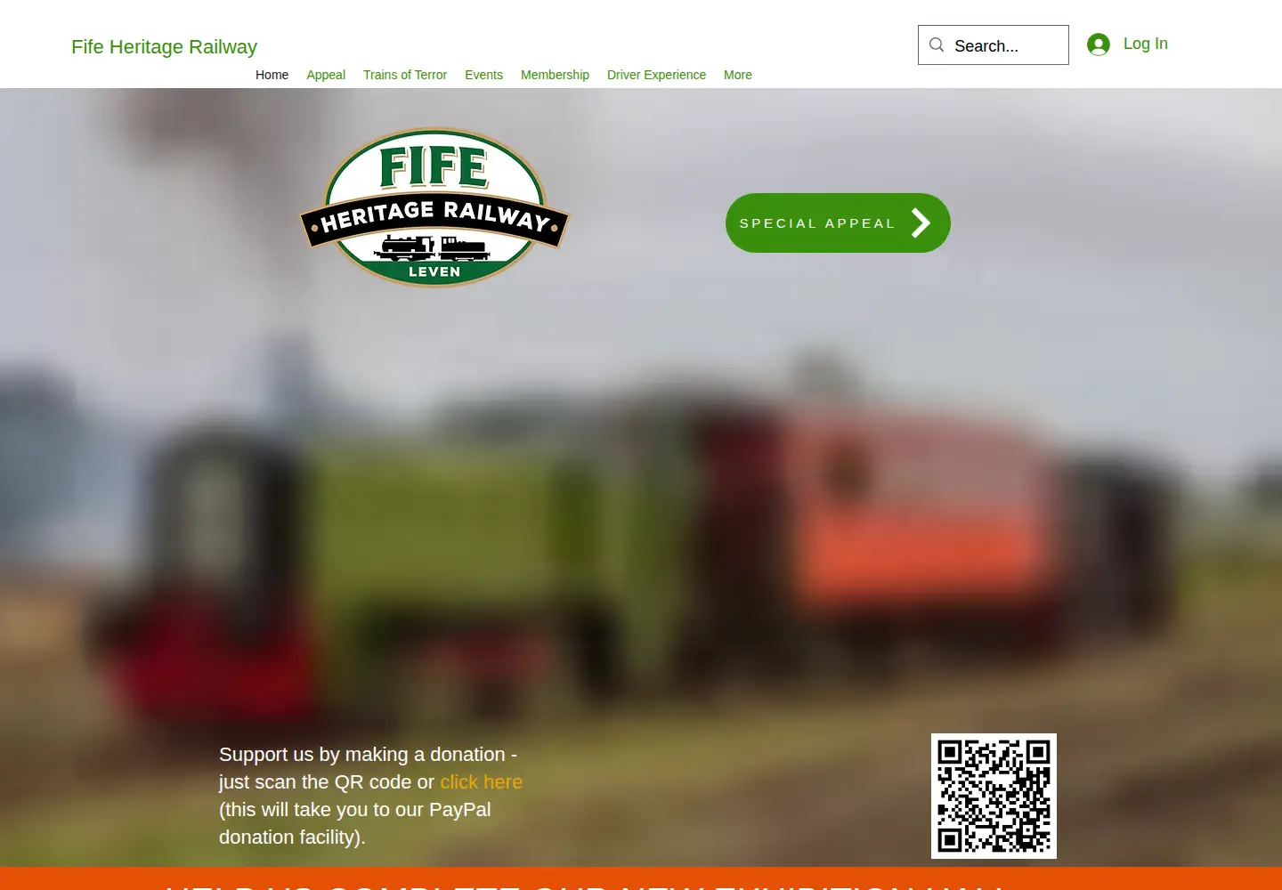 Captured homepage of fifeheritagerailway.co.uk in the current scan