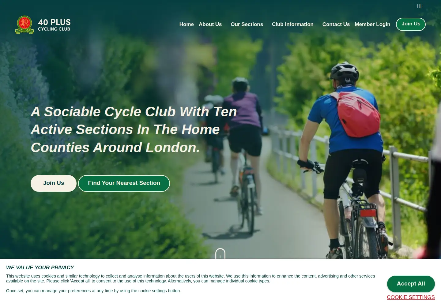 Captured homepage of fortypluscc.co.uk in the current scan
