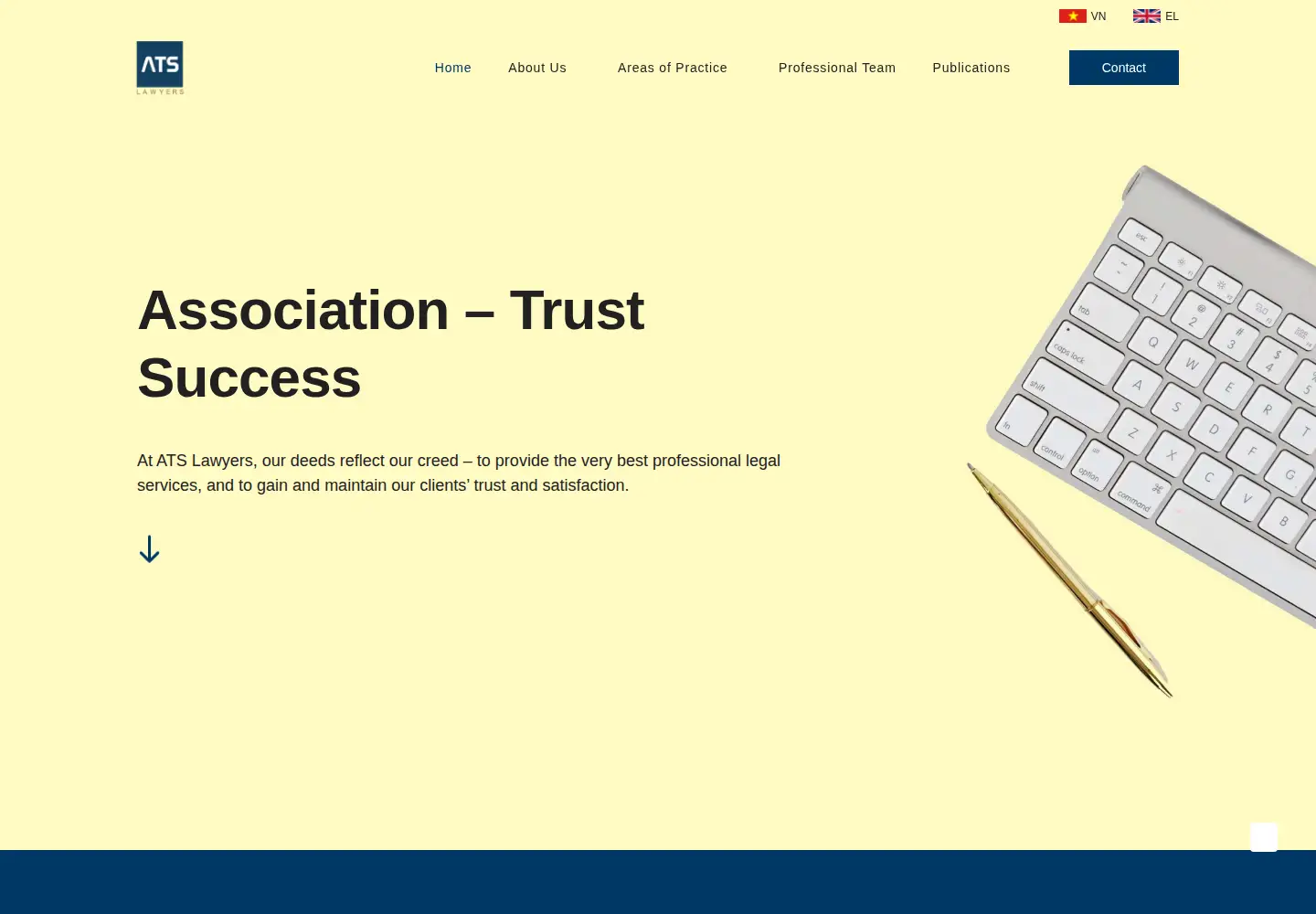 Screenshot of atslegal.vn