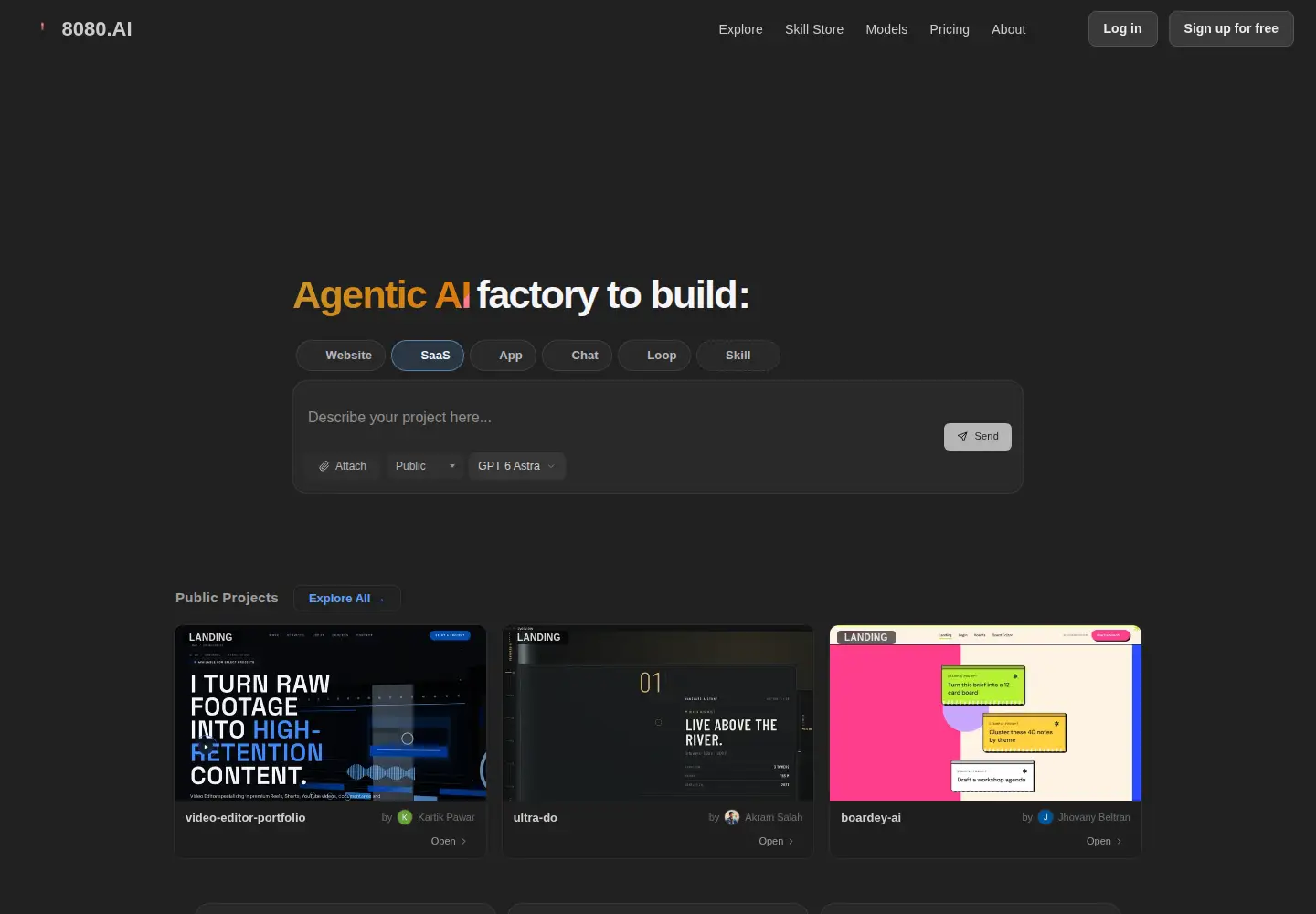 Screenshot of 8080.ai