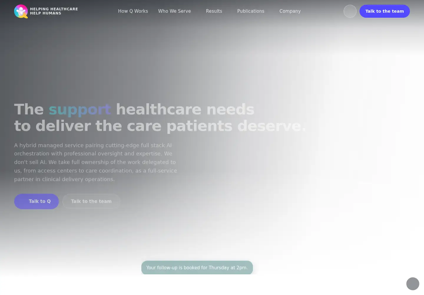 Captured homepage of quadrivia.ai in the current scan
