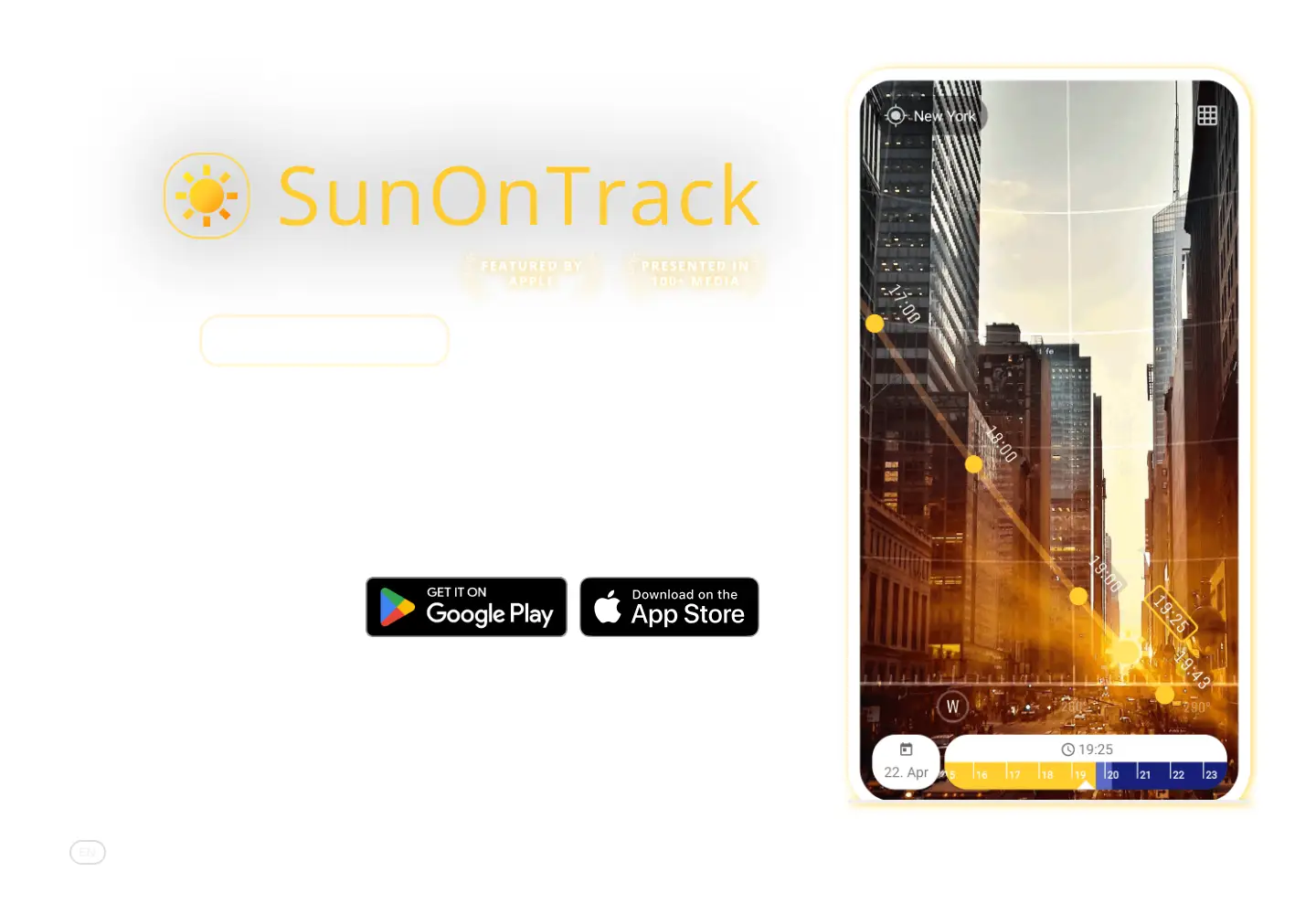 Captured homepage of sunontrack.app in the current scan