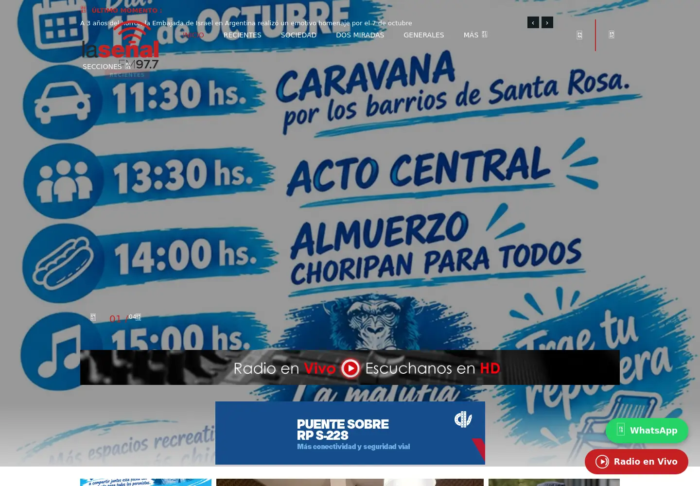 Screenshot of fm977.com.ar