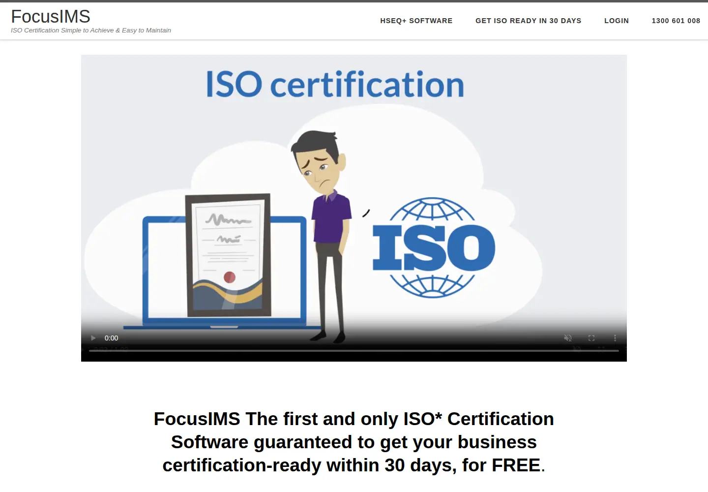 Captured homepage of focusims.com.au in the current scan