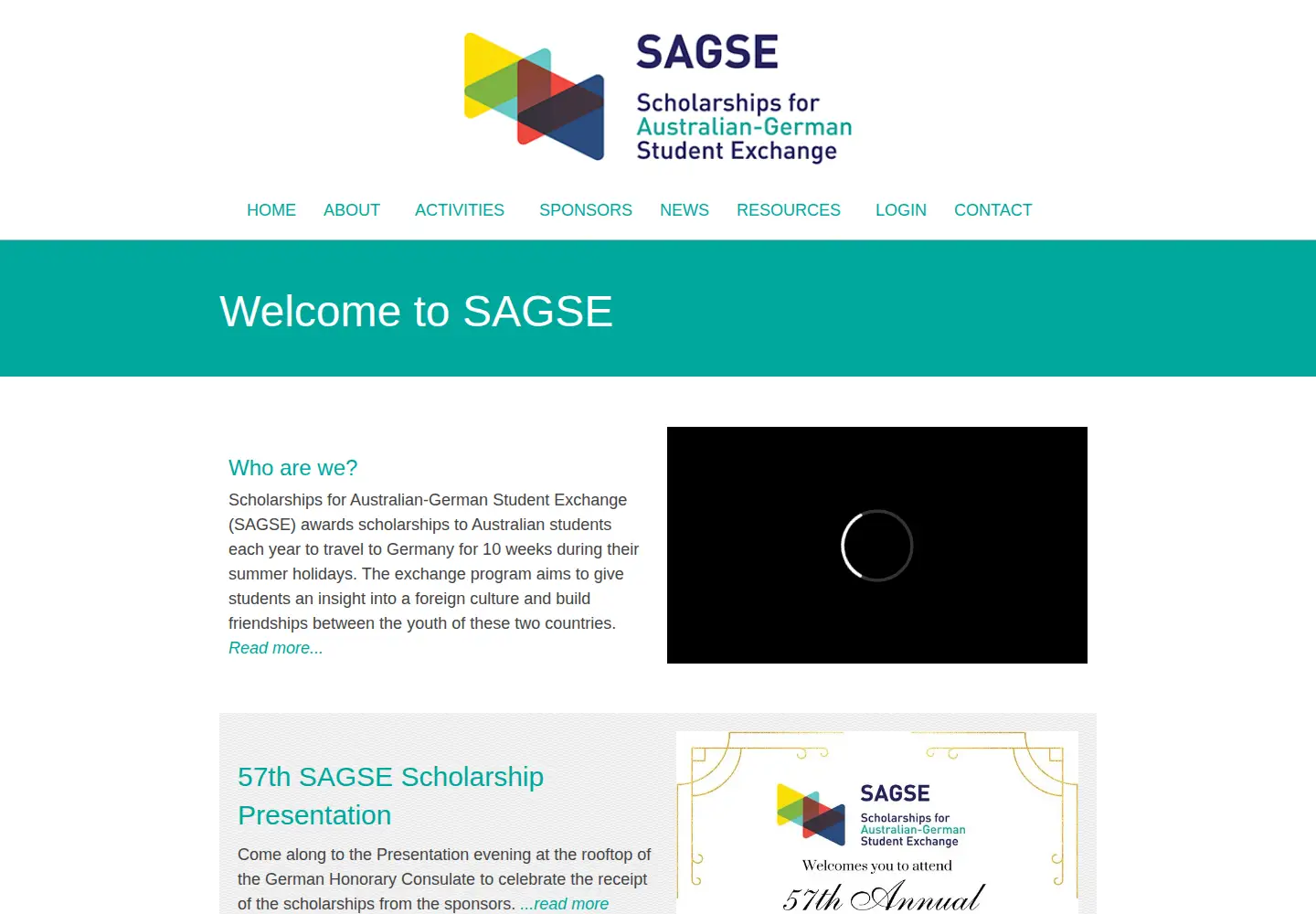 Screenshot of sagse.org.au