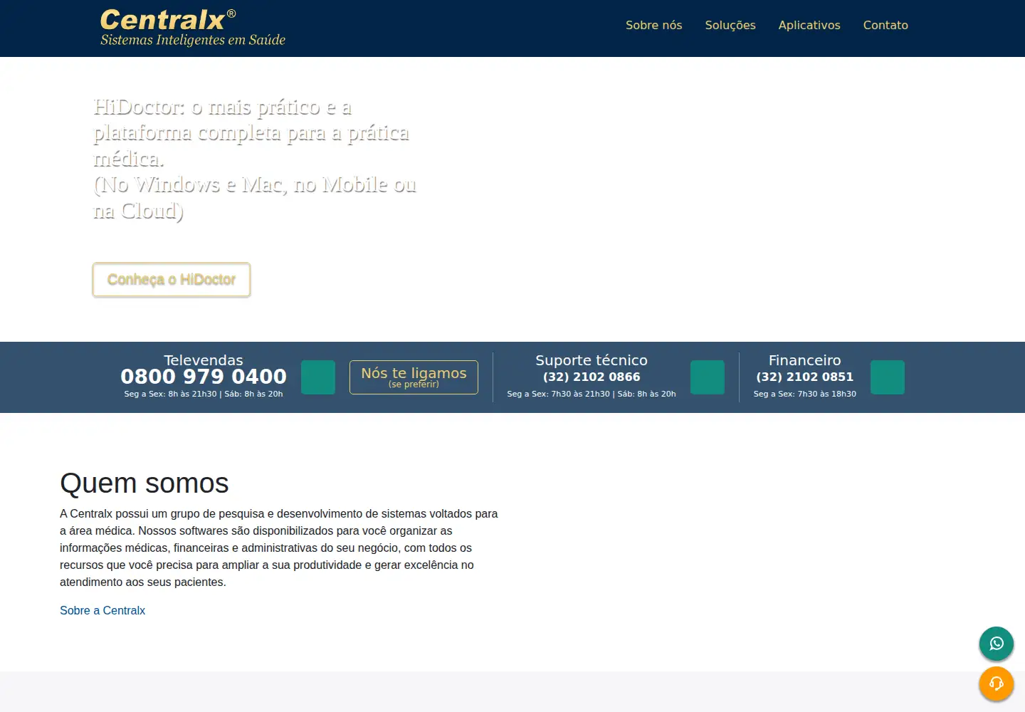 Screenshot of centralx.com.br