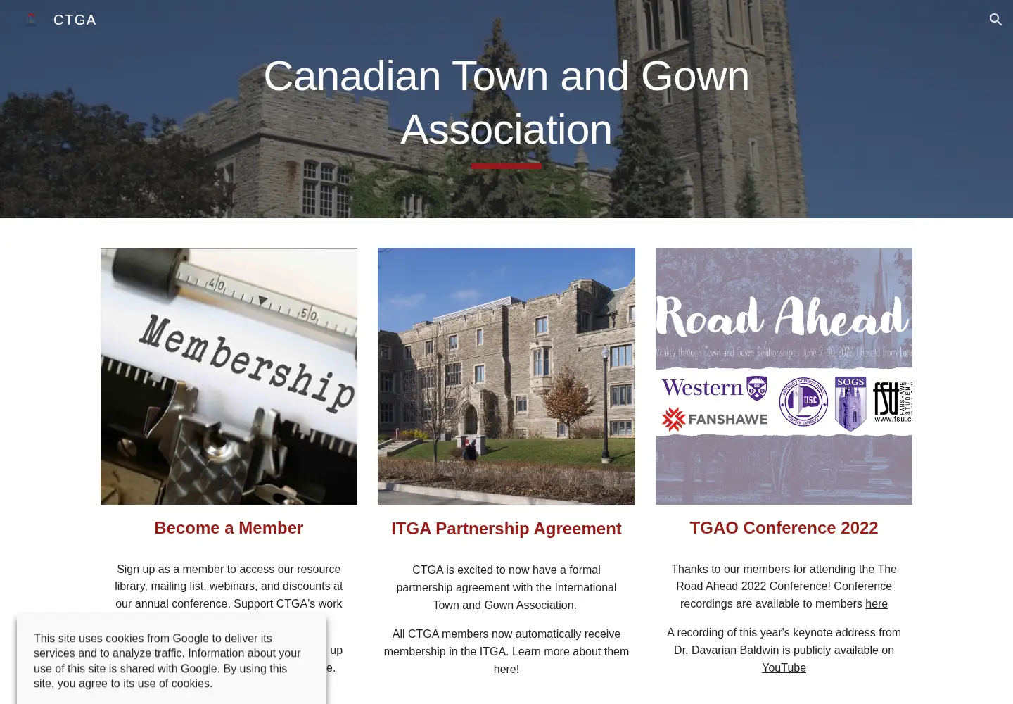 Screenshot of tgao.ca