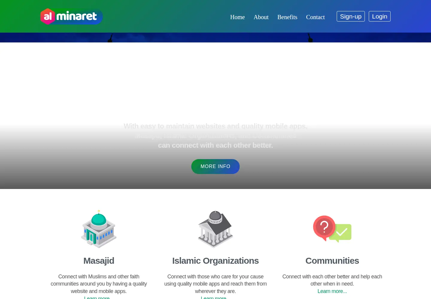 Captured homepage of alminaret.com in the current scan