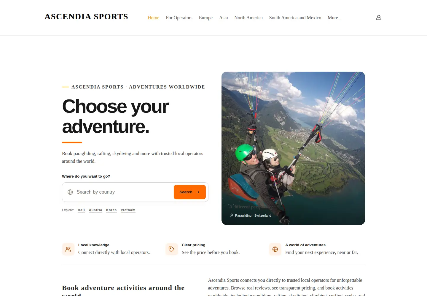 Screenshot of ascendia-sports.com