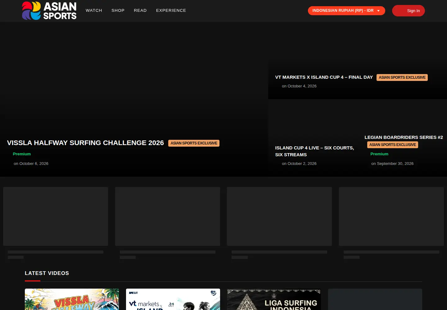 Screenshot of asiansports.com