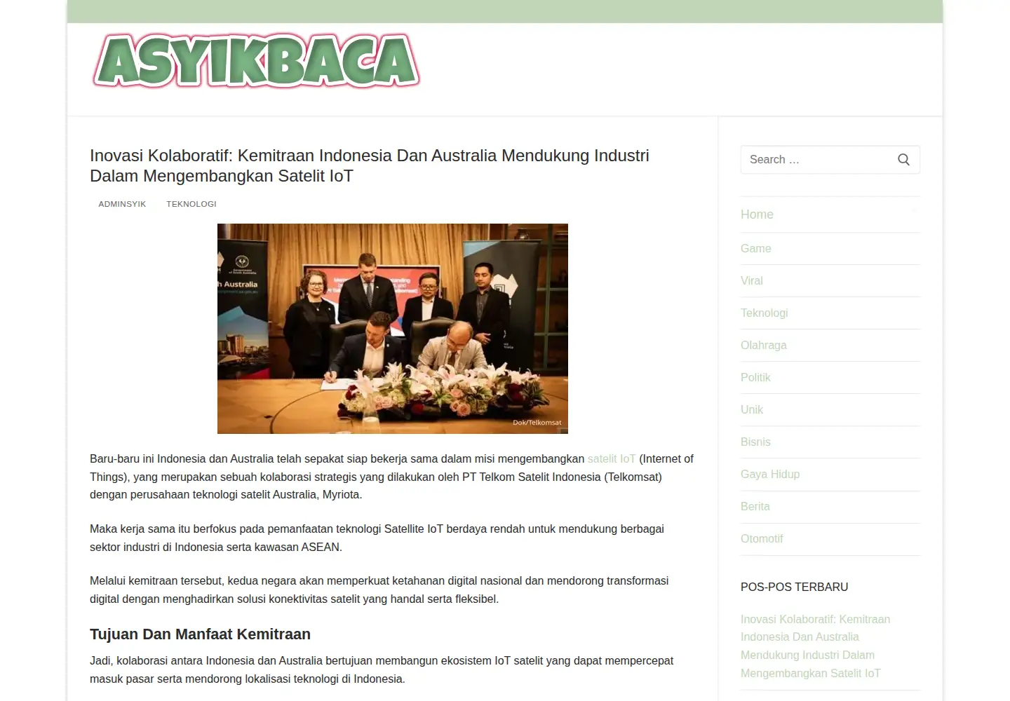 Screenshot of asyikbaca.com
