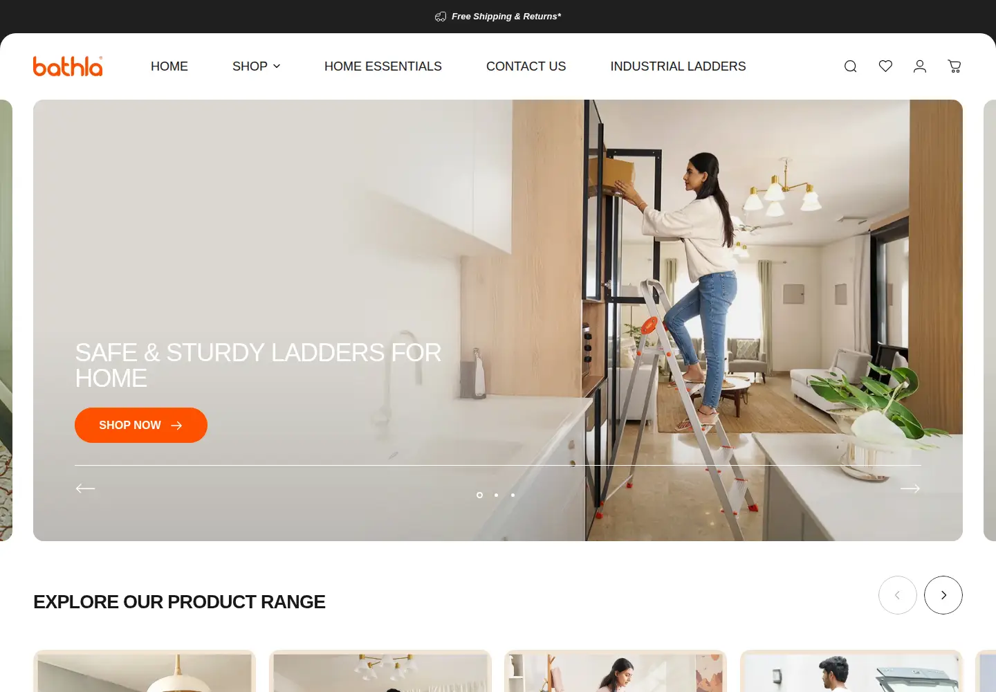 Captured homepage of bathla.com in the current scan