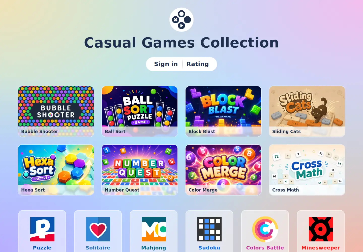 Screenshot of casualgamescollection.com