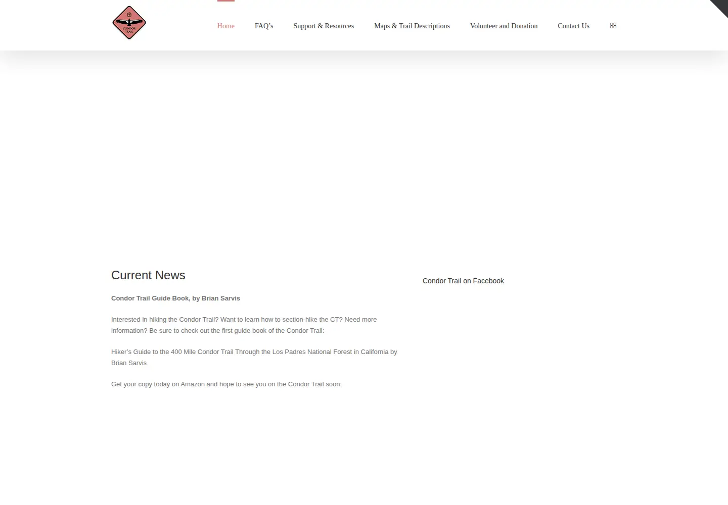 Captured homepage of condortrail.com in the current scan