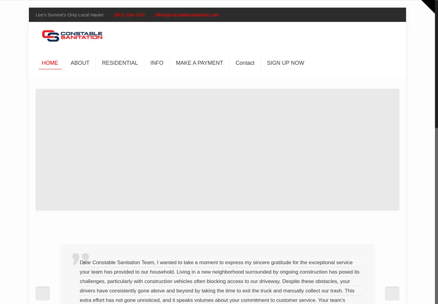 Screenshot of constablesanitation.com