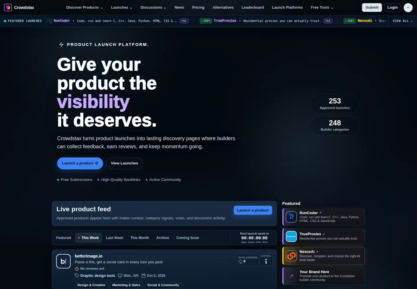 Captured homepage of crowdstax.com in the current scan
