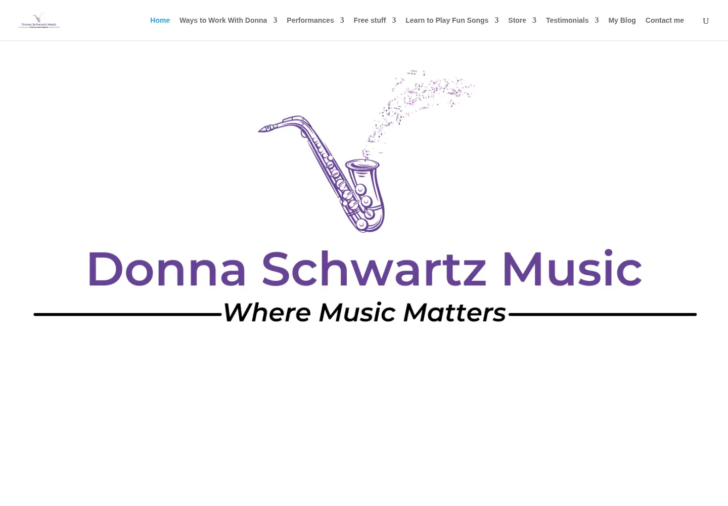 Screenshot of donnaschwartzmusic.com