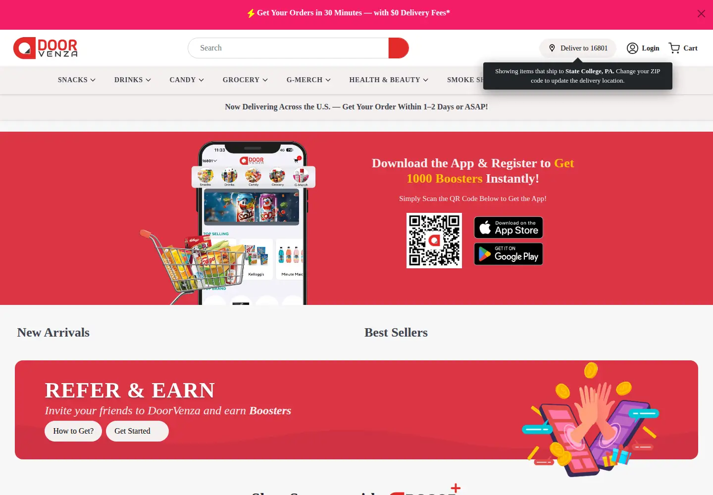 Captured homepage of doorvenza.com in the current scan