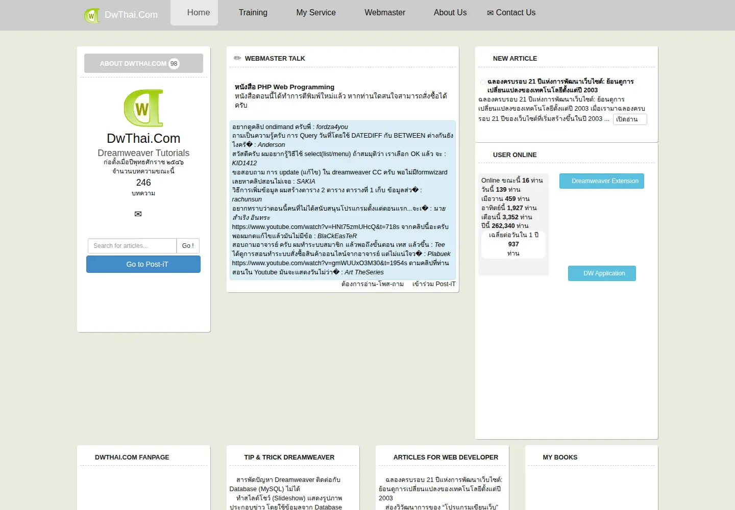 Screenshot of dwthai.com