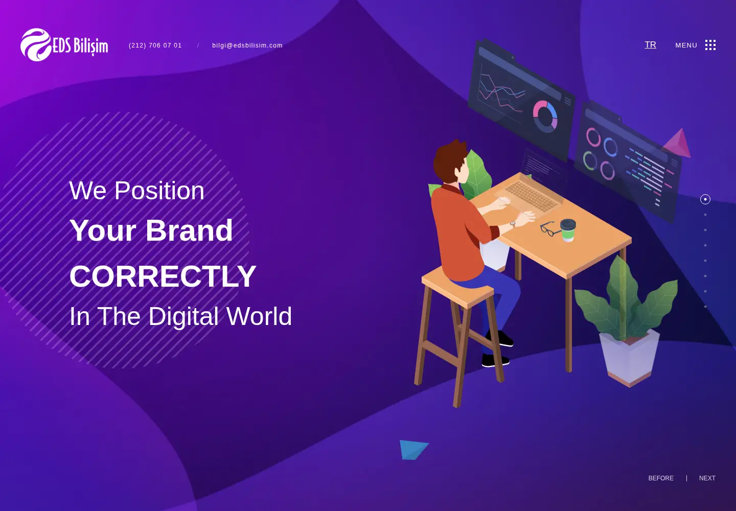 Screenshot of edsbilisim.com