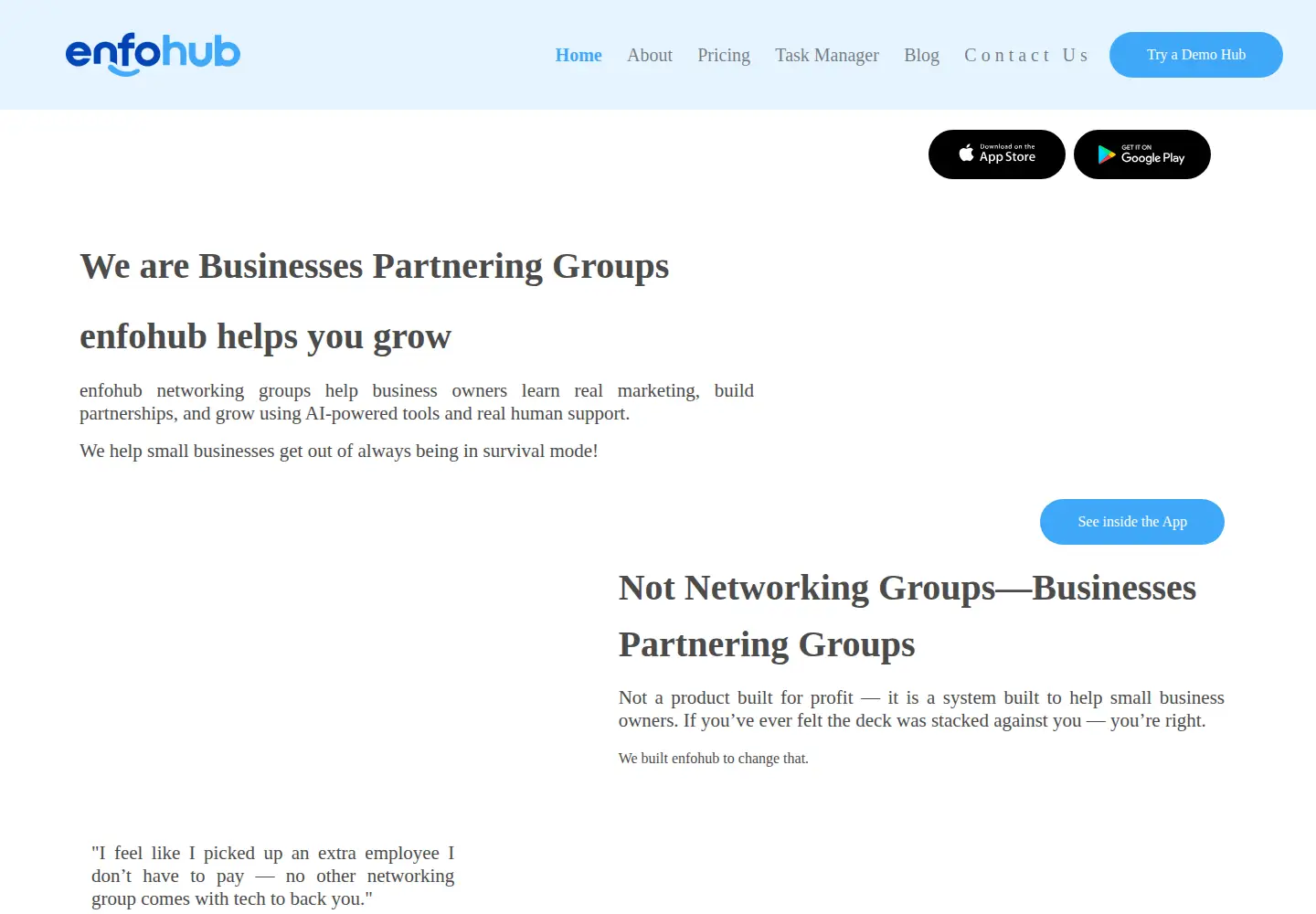 Screenshot of enfohub.com