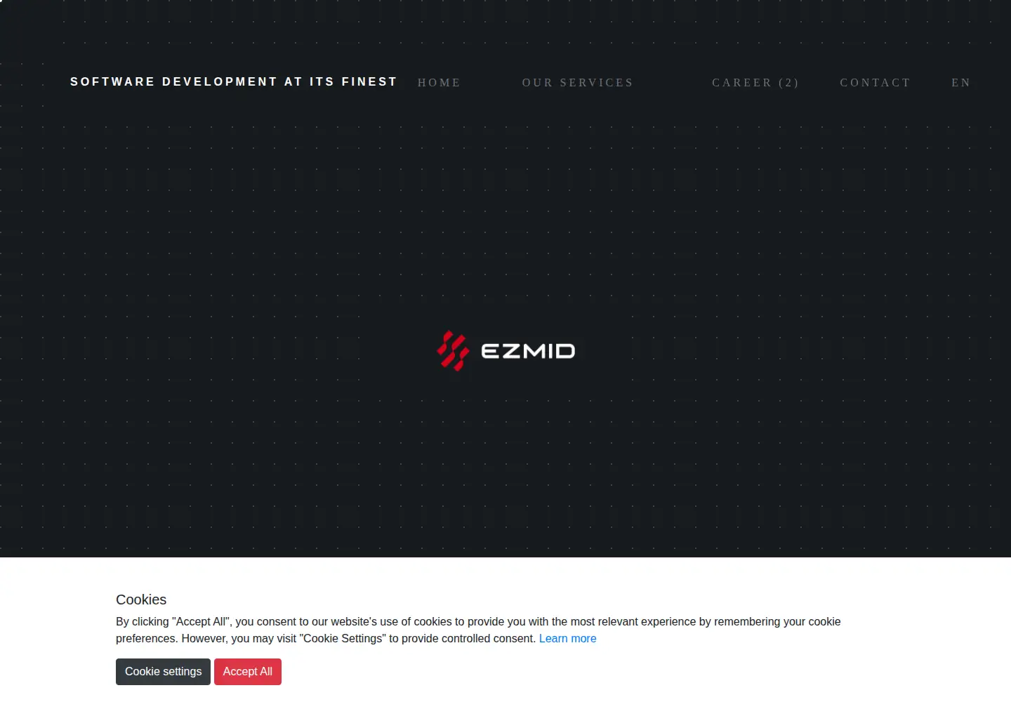 Captured homepage of ezmid.com in the current scan