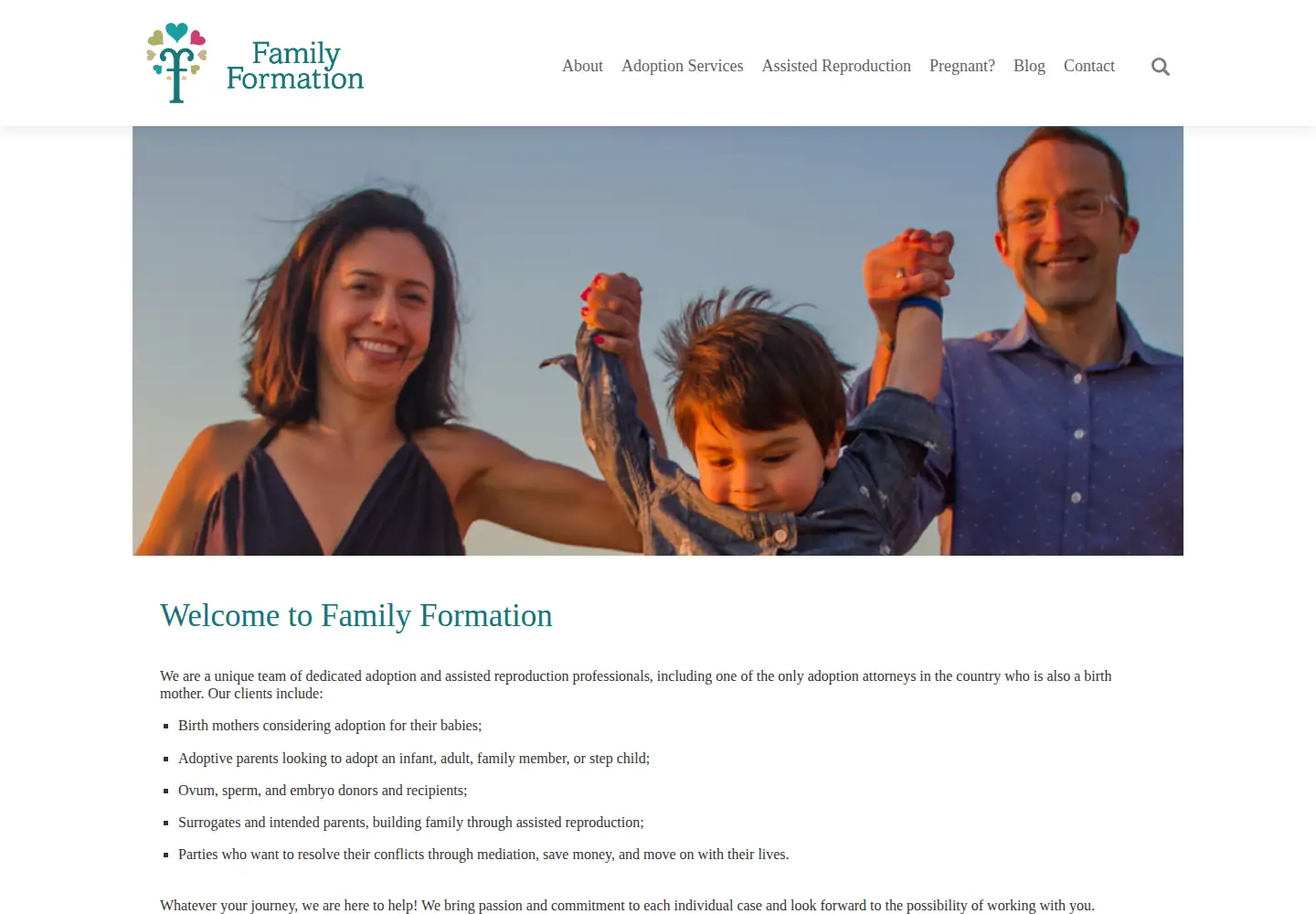Screenshot of familyformation.com