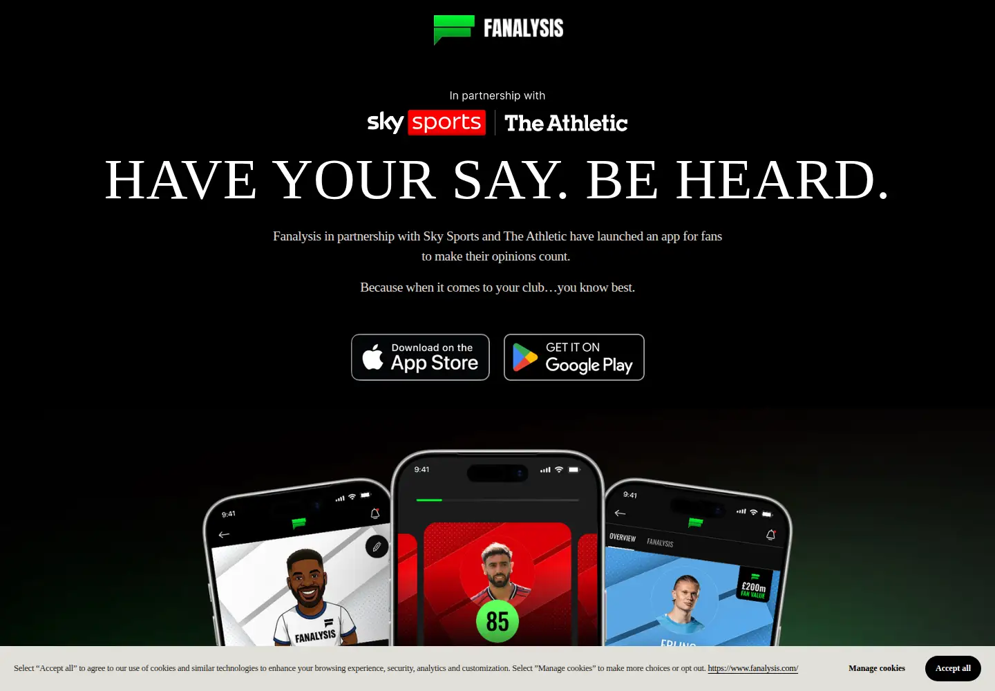 Captured homepage of fanalysis.com in the current scan