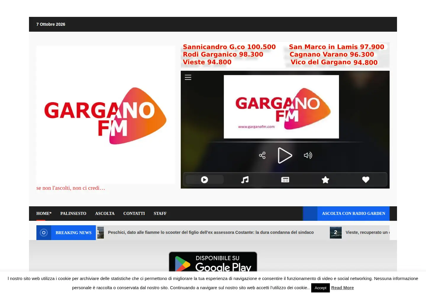 Screenshot of garganofm.com