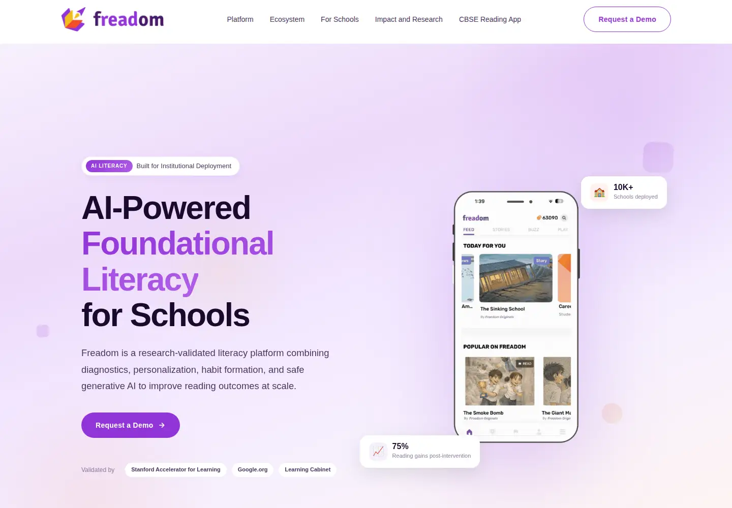 Screenshot of getfreadom.com