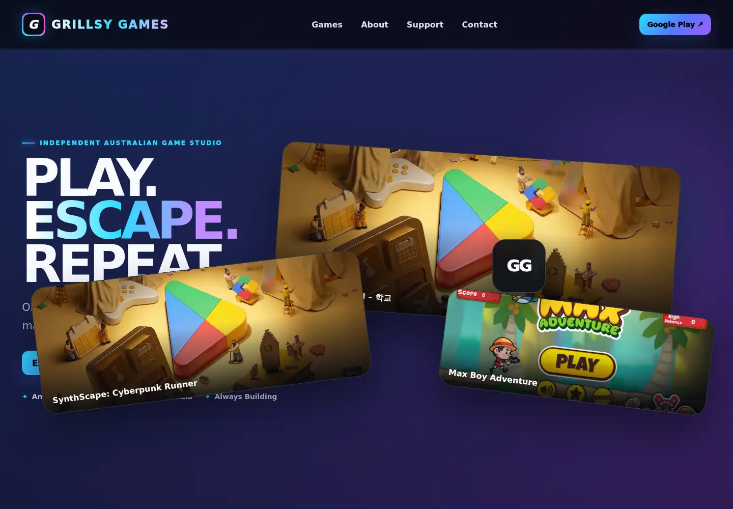 Screenshot of grillsygames.com
