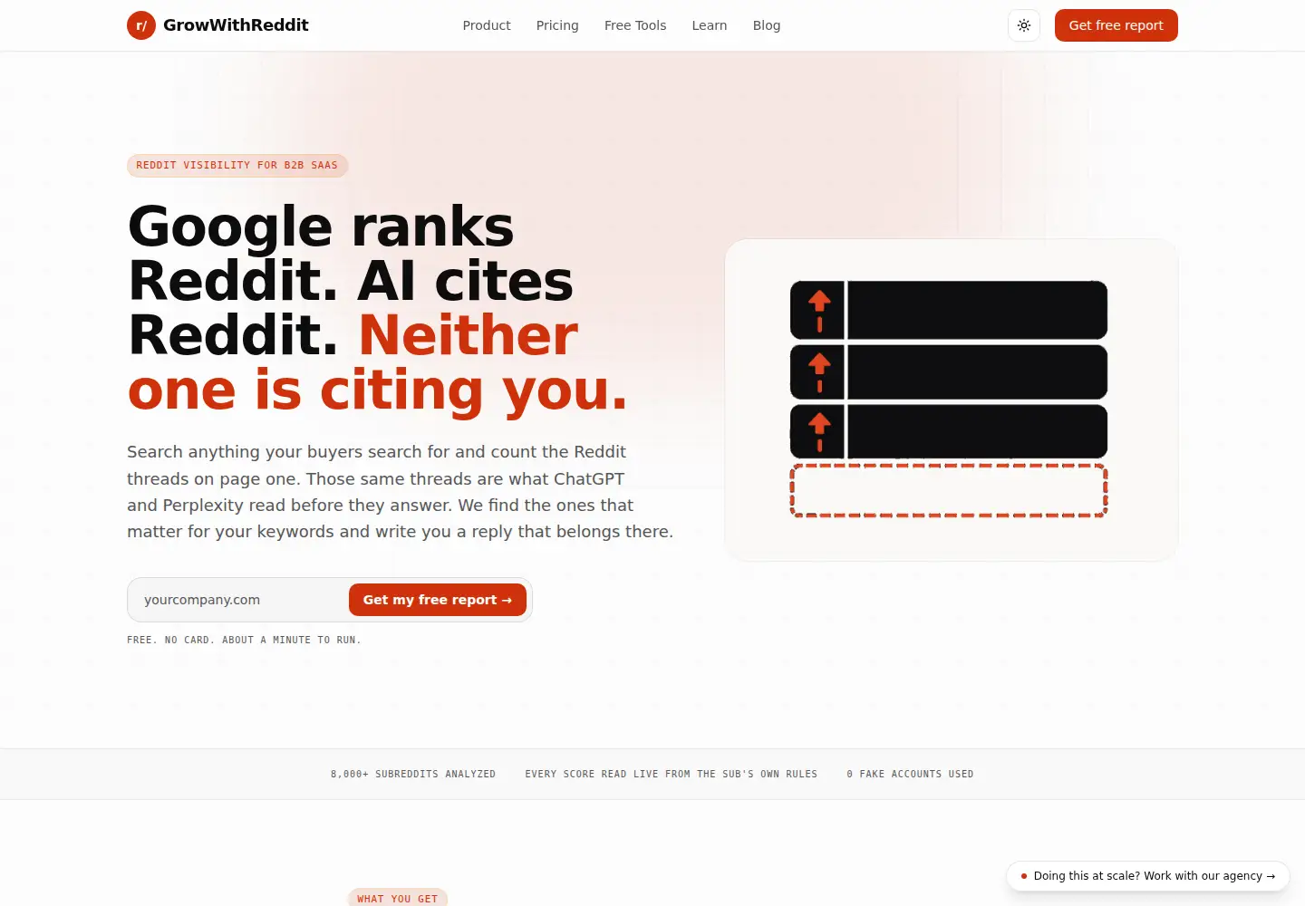 Captured homepage of growwithreddit.com in the current scan
