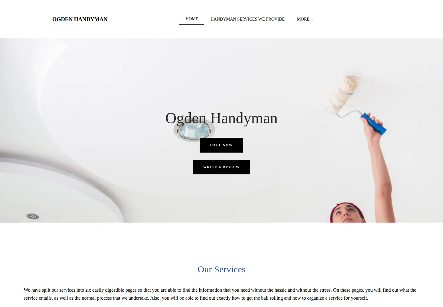 Captured homepage of handyman-ogden-majestic.com in the current scan