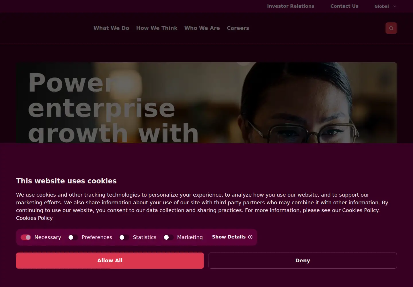 Captured homepage of hcg.com in the current scan