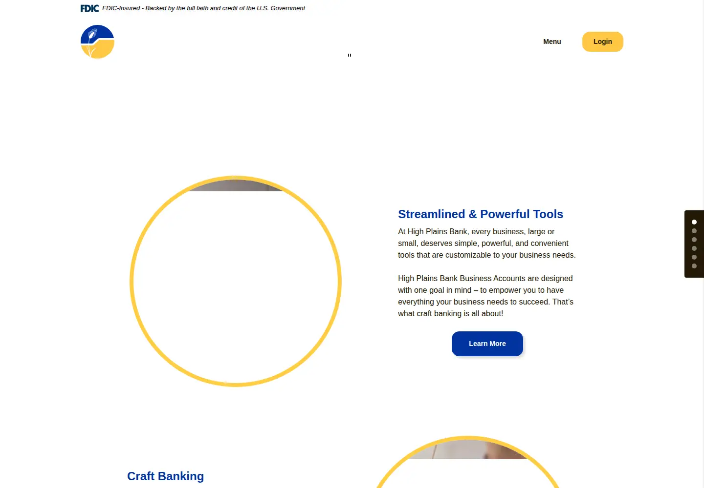 Screenshot of highplainsbank.com