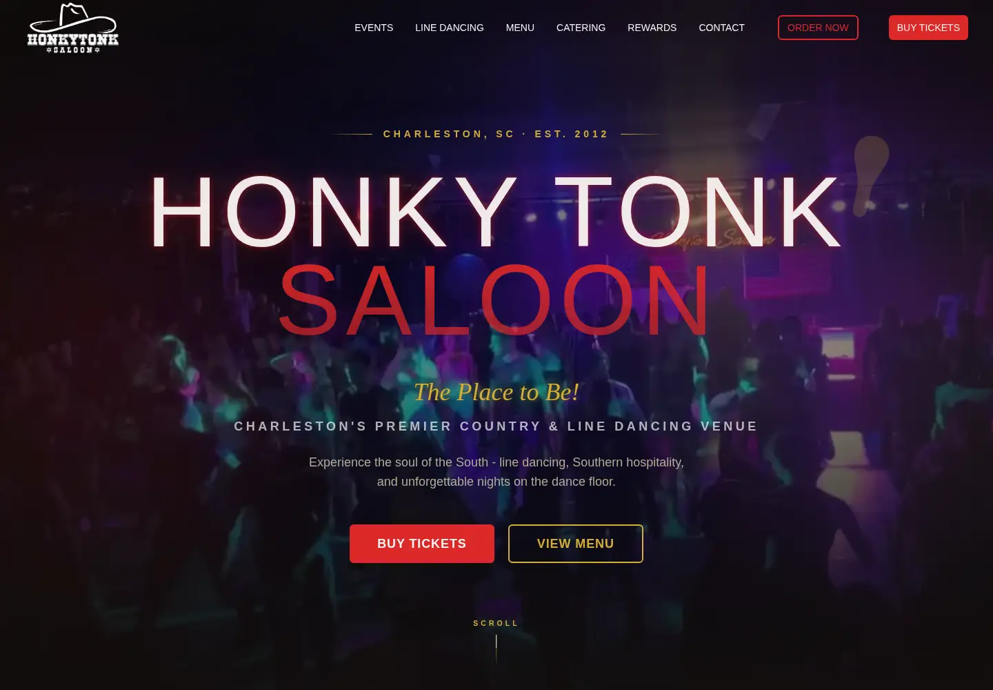 Captured homepage of honkytonksaloon.com in the current scan