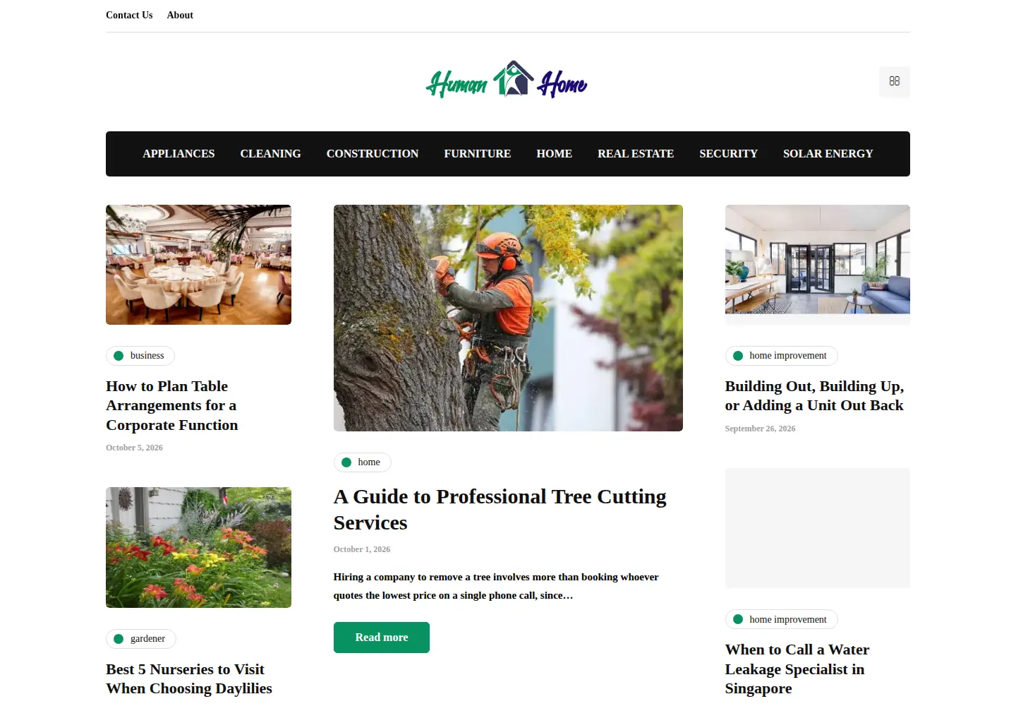 Screenshot of human-home.com
