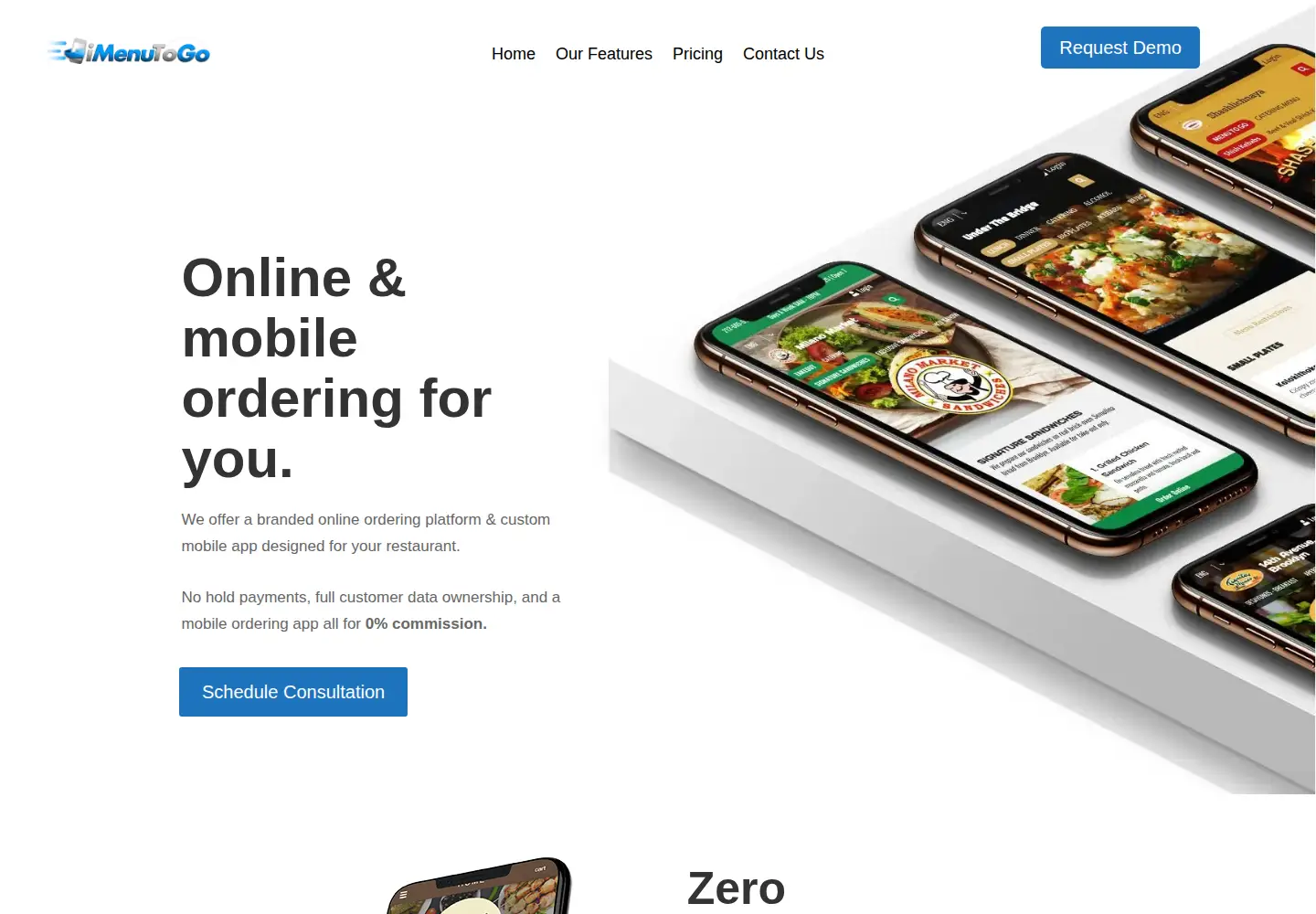 Screenshot of imenutogo.com