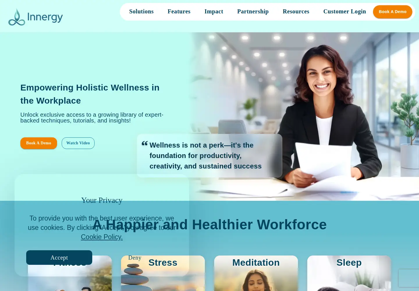 Screenshot of innergyapp.com