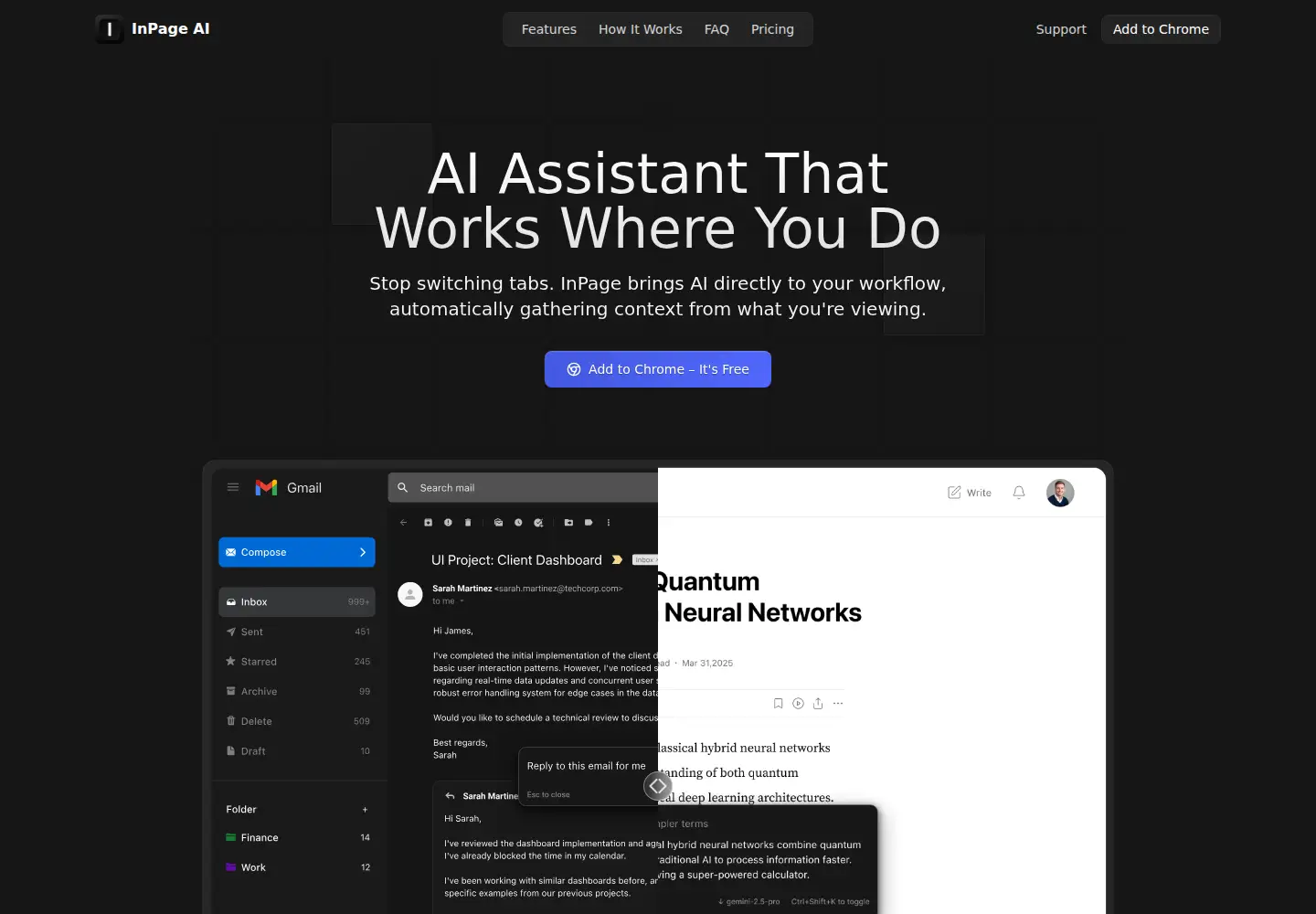 Screenshot of inpageai.com