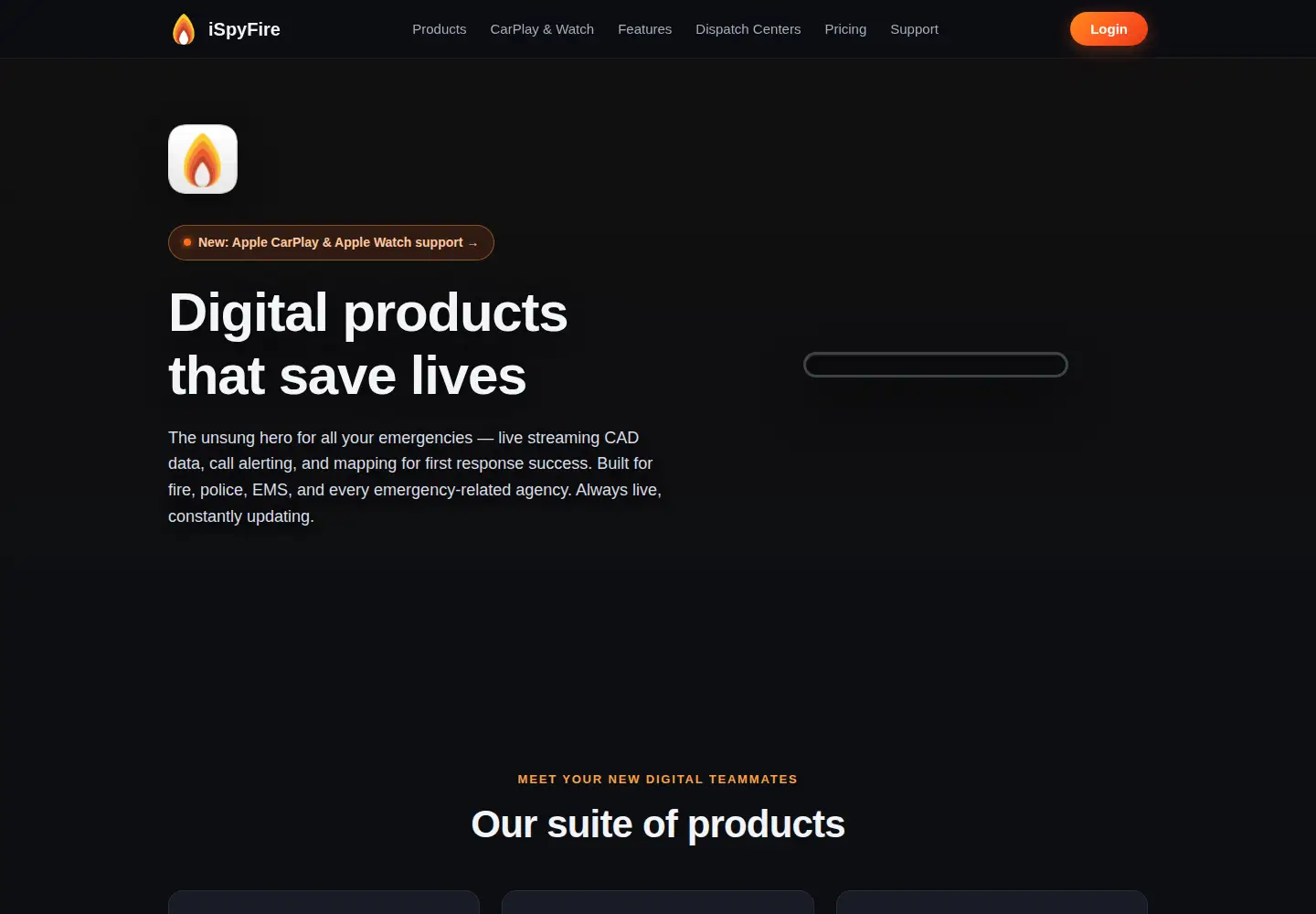 Captured homepage of ispyfire.com in the current scan