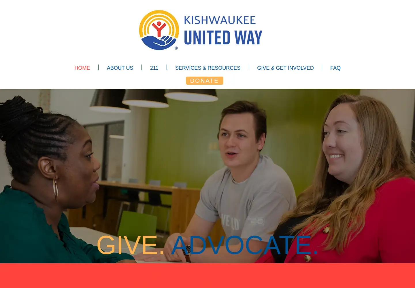 Captured homepage of kishwaukeeunitedway.com in the current scan