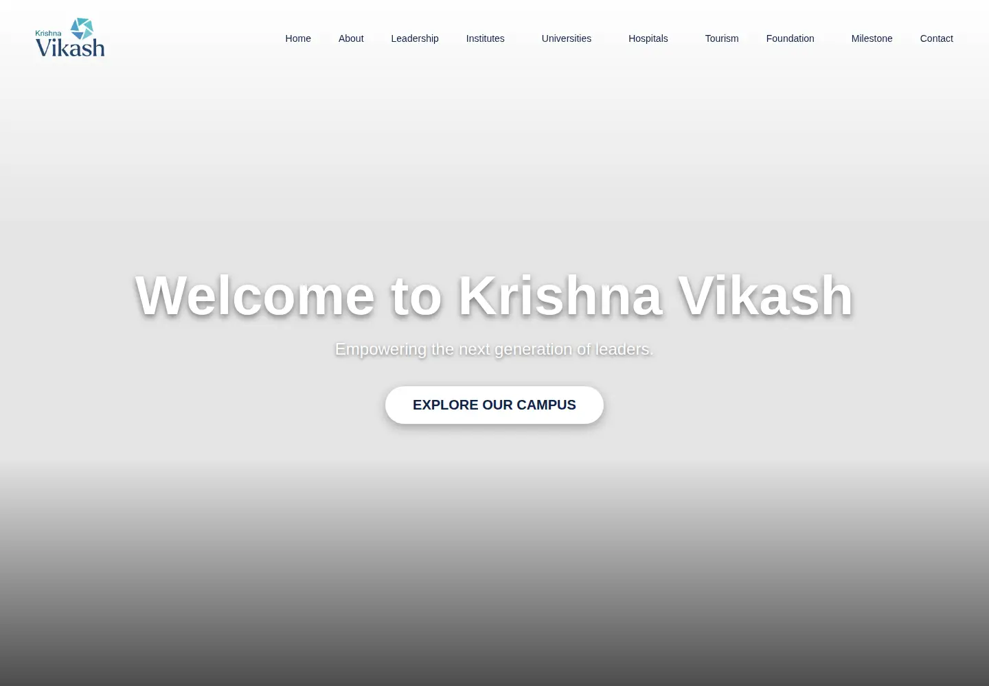 Captured homepage of krishnavikash.com in the current scan