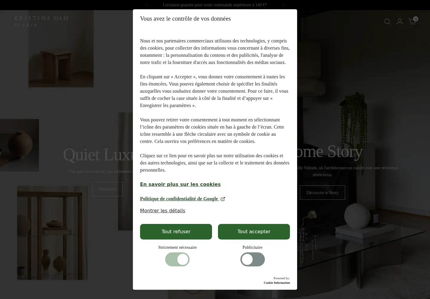 Screenshot of kristinadamstudio.com
