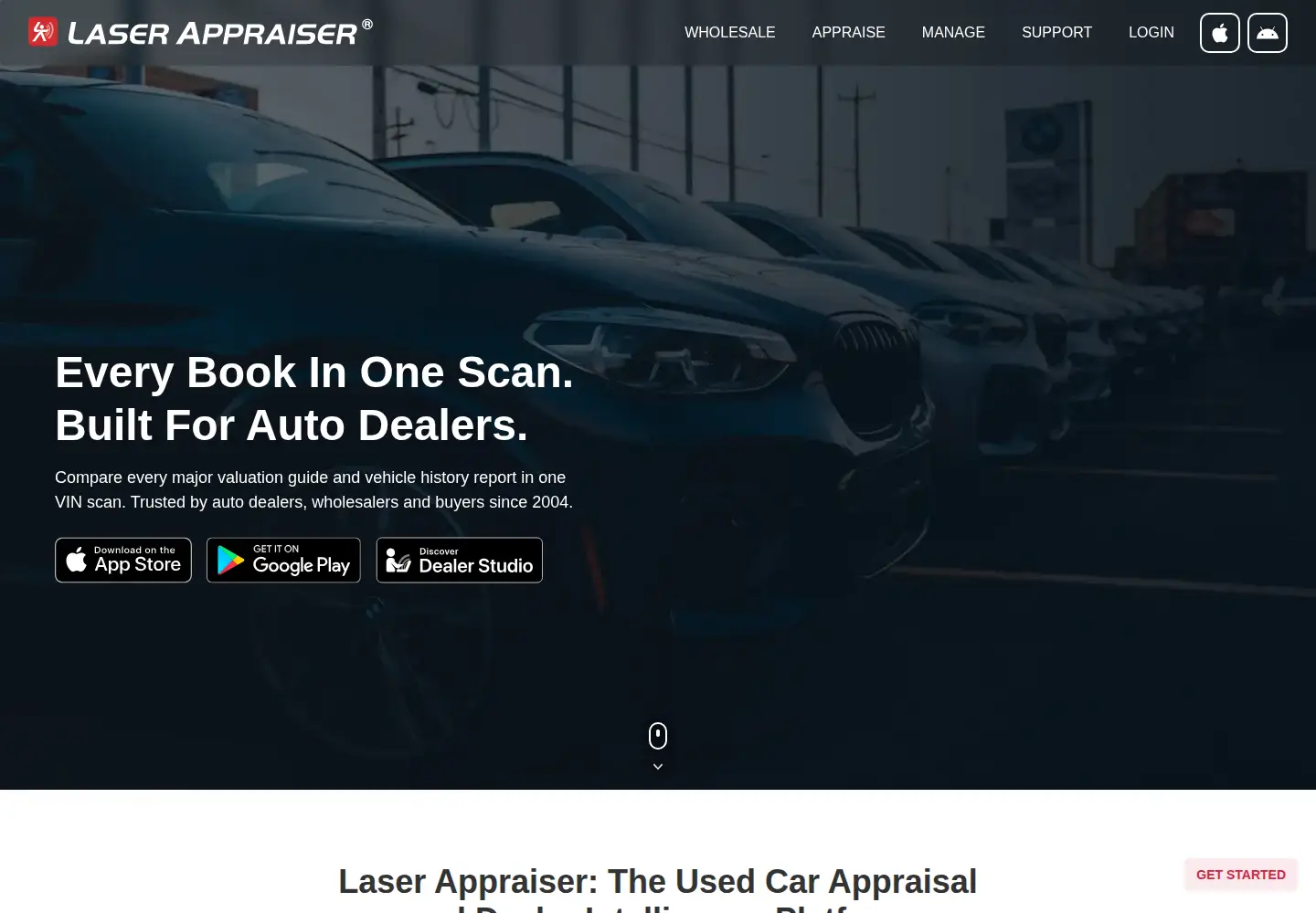 Screenshot of laserappraiser.com