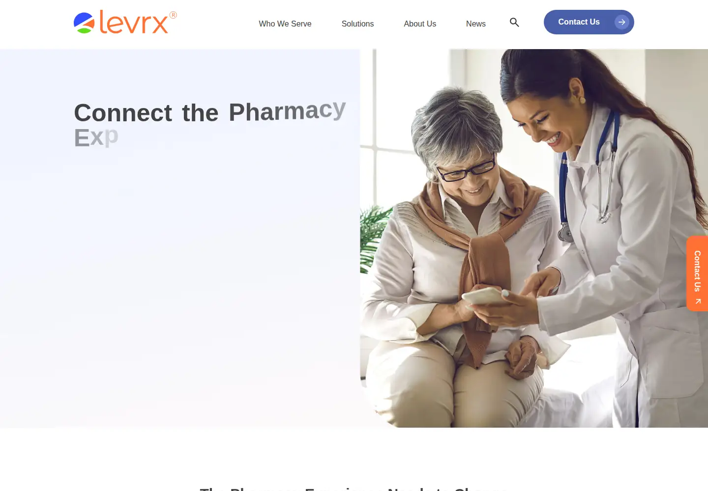 Captured homepage of levrx.com in the current scan